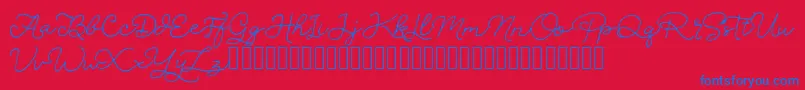 SignSound Font – Blue Fonts on Red Background