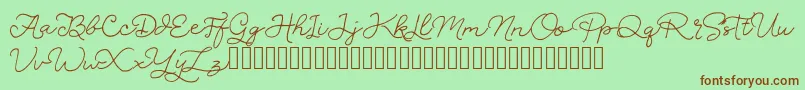 SignSound Font – Brown Fonts on Green Background