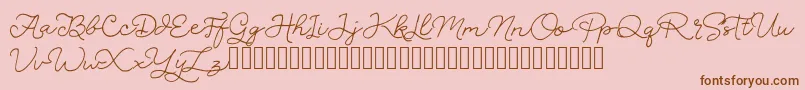 SignSound Font – Brown Fonts on Pink Background