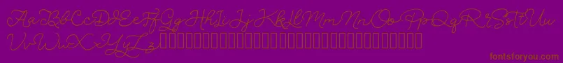 SignSound Font – Brown Fonts on Purple Background