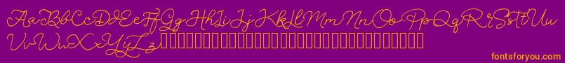 SignSound Font – Orange Fonts on Purple Background