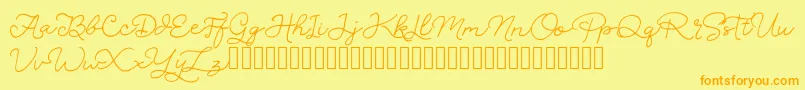 SignSound Font – Orange Fonts on Yellow Background