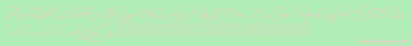 SignSound Font – Pink Fonts on Green Background