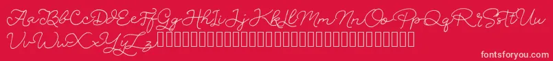 SignSound Font – Pink Fonts on Red Background