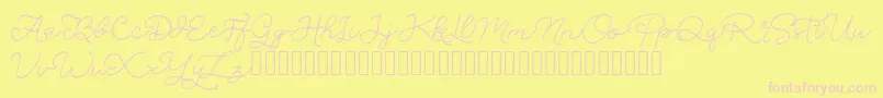 SignSound Font – Pink Fonts on Yellow Background