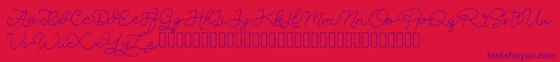 Czcionka SignSound – fioletowe czcionki na czerwonym tle