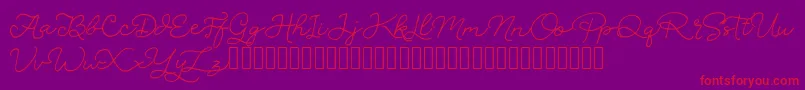 SignSound-Schriftart – Rote Schriften auf violettem Hintergrund