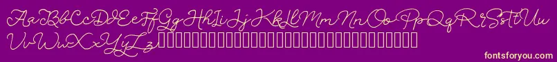 SignSound Font – Yellow Fonts on Purple Background