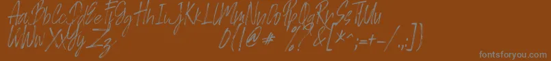 SIKATCH Font – Gray Fonts on Brown Background