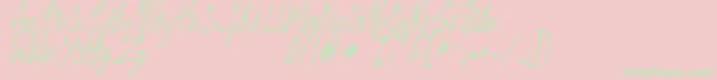 SIKATCH Font – Green Fonts on Pink Background