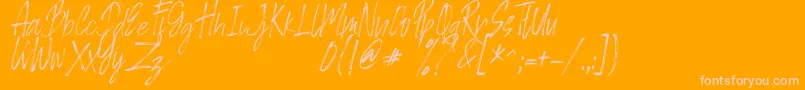 SIKATCH Font – Pink Fonts on Orange Background