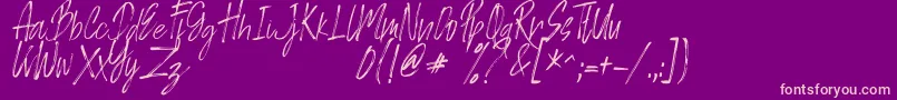 SIKATCH Font – Pink Fonts on Purple Background
