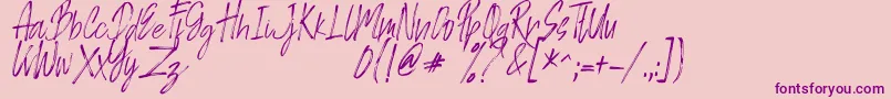 More about SIKATCH Font SIKATCH Font – Purple Fonts on Pink Background
