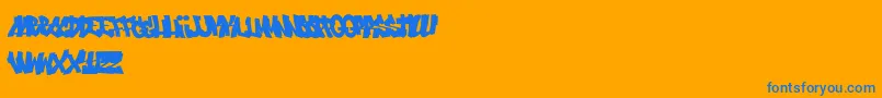 Шрифт Sikz Tm Burner – синие шрифты на оранжевом фоне