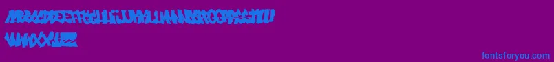 Шрифт Sikz Tm Burner – синие шрифты на фиолетовом фоне