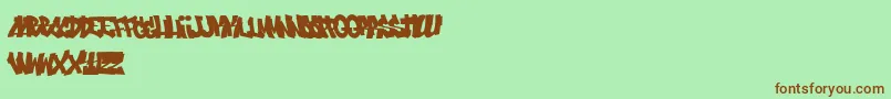 Sikz Tm Burner Font – Brown Fonts on Green Background