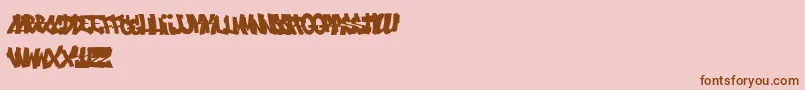 Czcionka Sikz Tm Burner – brązowe czcionki na różowym tle