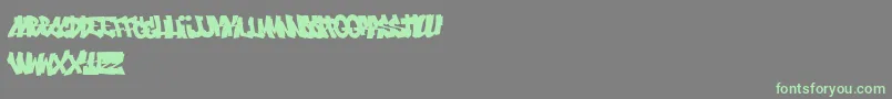 Шрифт Sikz Tm Burner – зелёные шрифты на сером фоне