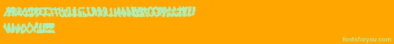 Sikz Tm Burner Font – Green Fonts on Orange Background