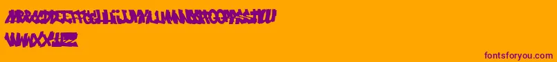 Шрифт Sikz Tm Burner – фиолетовые шрифты на оранжевом фоне