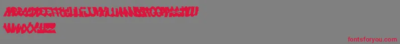 Sikz Tm Burner Font – Red Fonts on Gray Background
