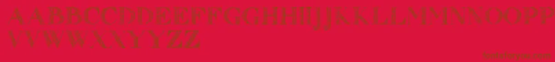 Zierinitialen1 Font – Brown Fonts on Red Background