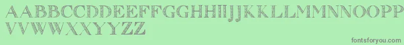 Zierinitialen1 Font – Gray Fonts on Green Background