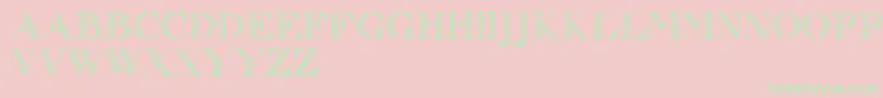 Шрифт Zierinitialen1 – зелёные шрифты на розовом фоне
