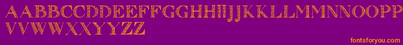 Fonte Zierinitialen1 – fontes laranjas em um fundo violeta