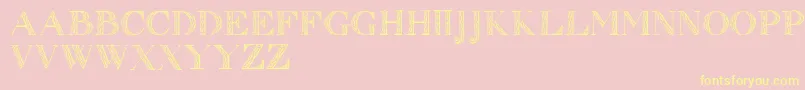 Zierinitialen1 Font – Yellow Fonts on Pink Background