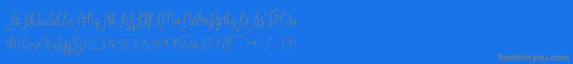 Sild Regular-Schriftart – Graue Schriften auf blauem Hintergrund