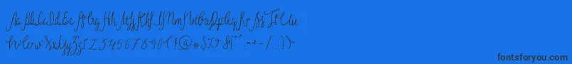 フォントSild Regular – 黒い文字の青い背景