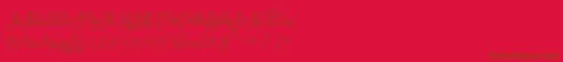 Sild Regular Font – Brown Fonts on Red Background