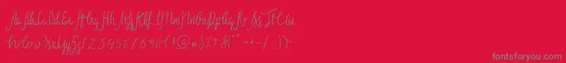Sild Regular Font – Gray Fonts on Red Background