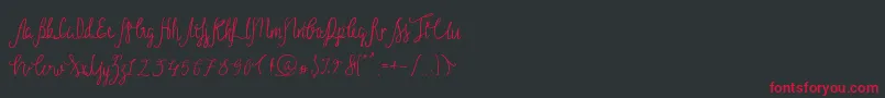 Sild Regular-Schriftart – Rote Schriften auf schwarzem Hintergrund