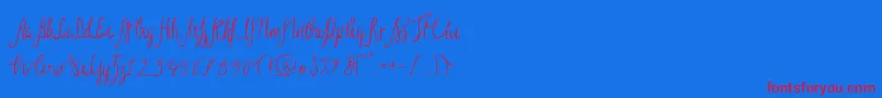 Sild Regular Font – Red Fonts on Blue Background