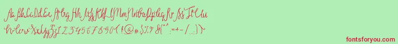 Sild Regular Font – Red Fonts on Green Background