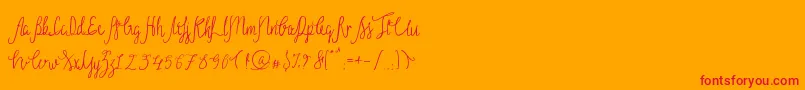 Sild Regular Font – Red Fonts on Orange Background
