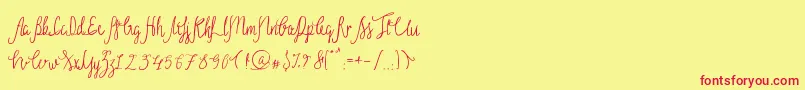 Sild Regular Font – Red Fonts on Yellow Background
