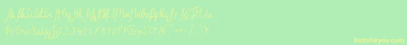Sild Regular Font – Yellow Fonts on Green Background