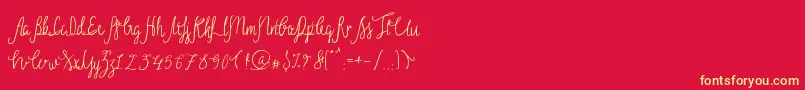 Sild Regular Font – Yellow Fonts on Red Background