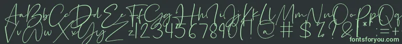 Silence Rocken Font – Green Fonts on Black Background