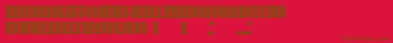 SilenceFilled Font – Brown Fonts on Red Background