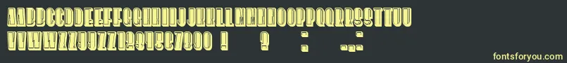 フォントSilenceFilled – 黒い背景に黄色の文字