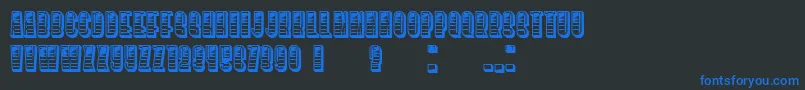 フォントSilenceGradient – 黒い背景に青い文字
