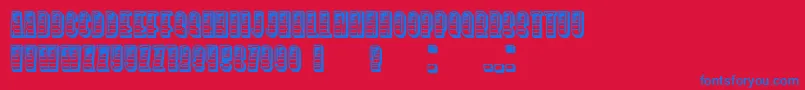 fuente SilenceGradient – Fuentes Azules Sobre Fondo Rojo