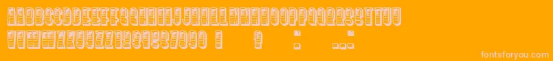 SilenceGradient-Schriftart – Rosa Schriften auf orangefarbenem Hintergrund