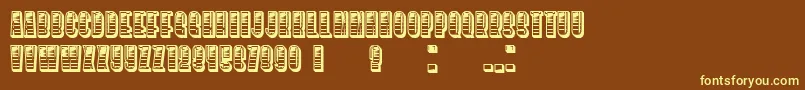 SilenceGradient Font – Yellow Fonts on Brown Background