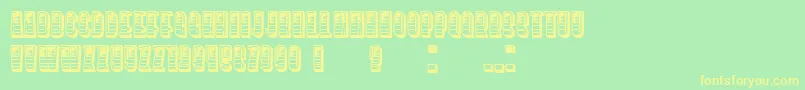 SilenceGradient-Schriftart – Gelbe Schriften auf grünem Hintergrund
