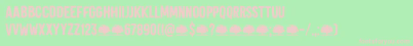 フォントSilent Echo DEMO – 緑の背景にピンクのフォント